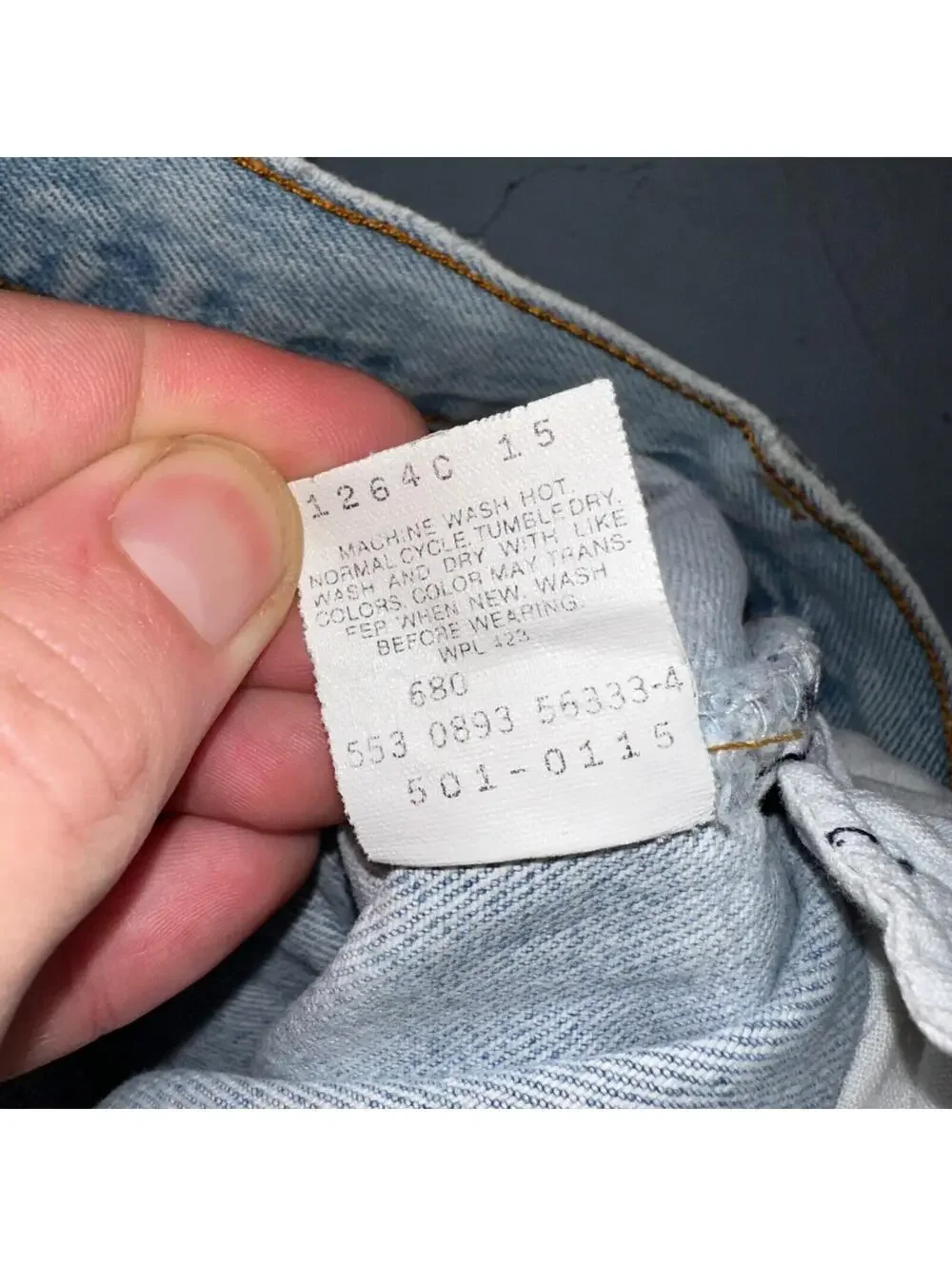 Levis 501 Vintage 90s USA XX Straight Leg Jeans Blue Light Wash 30x34 Act 28x29